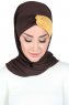 Mikaela - Braun & Senf Baumwolle Praktisch Hijab