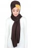Mikaela - Braun & Senf Baumwolle Praktisch Hijab