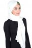 Mikaela - Creme & Khaki Baumwolle Praktisch Hijab