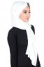 Mikaela - Creme & Khaki Baumwolle Praktisch Hijab