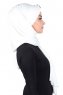Mikaela - Creme & Khaki Baumwolle Praktisch Hijab