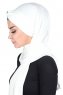 Mikaela - Creme & Navy Blau Baumwolle Praktisch Hijab