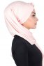 Mikaela - Altrosa & Creme Baumwolle Praktisch Hijab