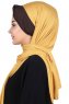 Mikaela - Senf & Braun Baumwolle Praktisch Hijab