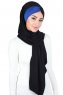 Mikaela - Schwarz & Blau Baumwolle Praktisch Hijab