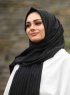 Mounira - Schwarz Chiffon Hijab - Mirach