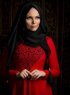 MW Svart Chiffon Hijab Sjal Muslima Wear 310201b