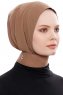 Narin - Braun Praktisch Fertig Crepe Hijab