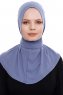 Narin - Indigo Praktisch Fertig Crepe Hijab