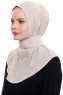 Narin - Helltaupe Praktisch Fertig Crepe Hijab