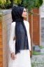 Nija - Schwarz Gemustertes Hijab - Sal Evi