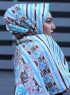 Niusha - Taupe Gemustert Voile Hijab