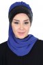 Olga - Blau & Schwarz Praktisch Hijab