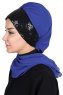 Olga - Blau & Schwarz Praktisch Hijab