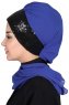 Olga - Blau & Schwarz Praktisch Hijab