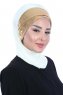 Olga - Creme & Gold Praktisch Hijab