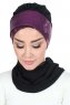 Olga - Schwarz & Fuchsie Praktisch Hijab