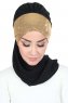 Olga - Schwarz & Gold Praktisch Hijab
