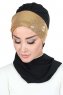Olga - Schwarz & Gold Praktisch Hijab