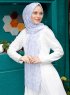 Pariza - Grau Gemustertes Hijab