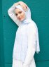 Pariza - Hellblau Gemustertes Hijab
