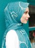 Pariza - Grün Gemustertes Hijab
