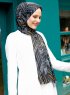 Pariza - Schwarz Kreis Gemustertes Hijab