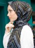 Pariza - Schwarz Kreis Gemustertes Hijab