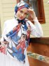 Pariza - Weiß Gemustertes Hijab