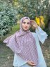Qiana - Beige Gemustert Baumwolle Hijab