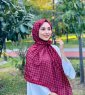 Qiana - Bordeaux Gemustert Baumwolle Hijab