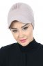 Sandra - Taupe Baumwolle Turban - Ayse Turban