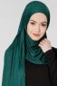 Seda Mörkgrön Jersey Hijab Sjal Ecardin 200221a
