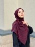 Shilan - Bordeaux Gemustert Crepe Hijab - Mirach