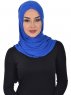 Sofia - Blau Baumwolle Praktisch Hijab