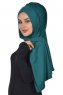 Tamara - Dunkelgrün Baumwolle Praktisch Hijab