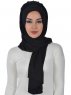 Tamara - Schwarz Baumwolle Praktisch Hijab