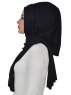 Tamara - Schwarz Baumwolle Praktisch Hijab