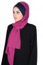 Vera - Navy Blau & Fuchsie Praktisch Chiffon Hijab