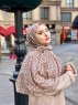 Wahida - Taupe Gemustert Baumwolle Hijab - Mirach