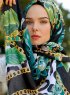 Yamileth - Grün Gemustertes Hijab - Sal Evi