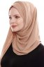 Yara - Gold Praktisch Fertig Crepe Hijab