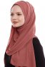 Yara - Clay Praktisch Fertig Crepe Hijab