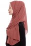 Yara - Clay Praktisch Fertig Crepe Hijab