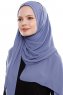 Yara - Indigo Praktisch Fertig Crepe Hijab