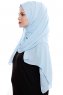 Yara - Hellblau Praktisch Fertig Crepe Hijab