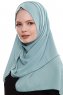 Yara - Minzgrün Praktisch Fertig Crepe Hijab