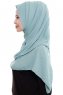 Yara - Minzgrün Praktisch Fertig Crepe Hijab