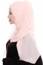 Yara - Rosa Praktisch Fertig Crepe Hijab