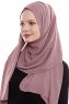 Yara - Rose Pink Praktisch Fertig Crepe Hijab